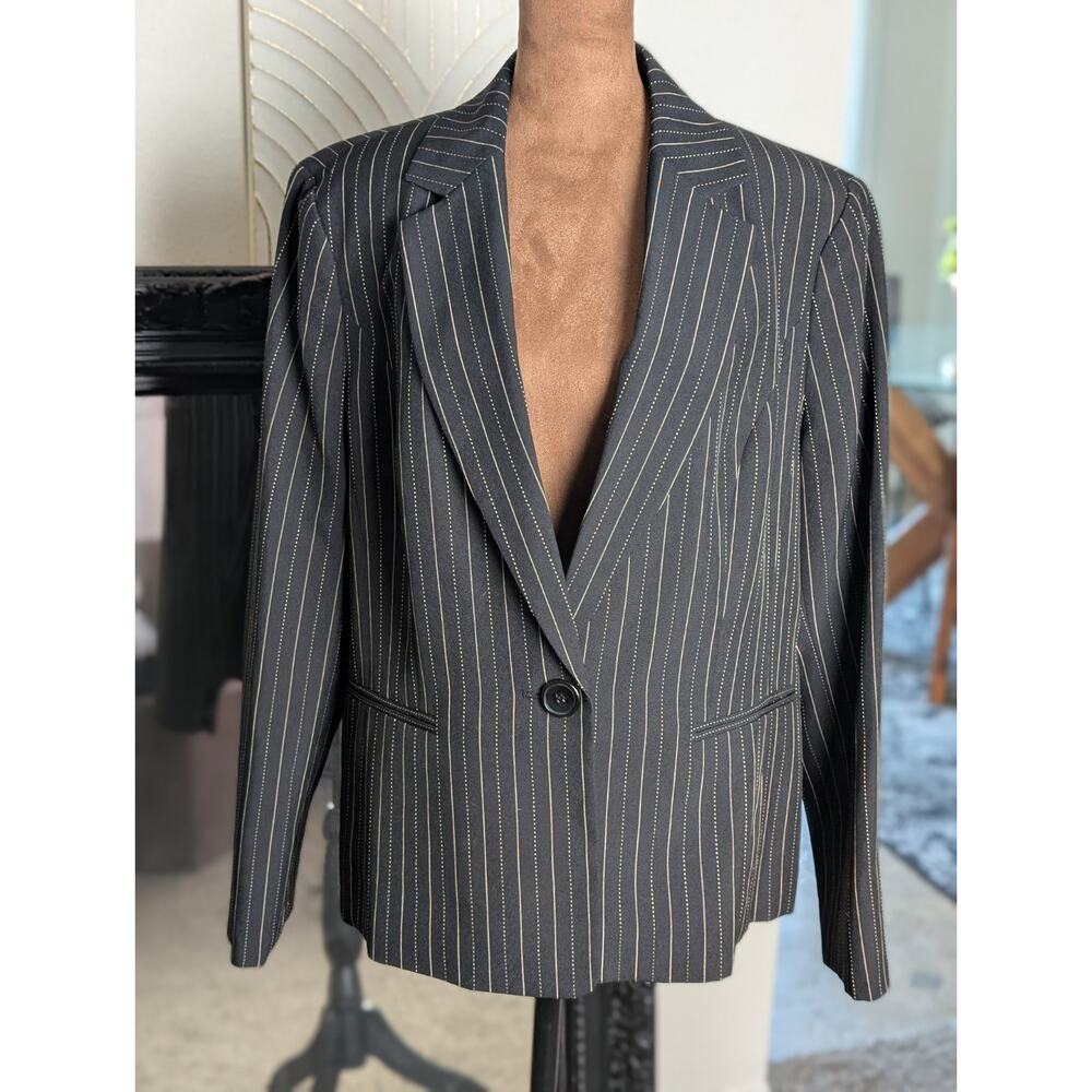 Timeless Style Corporate Core Pin Stripes Blazer. Le Suit. Sz. 16